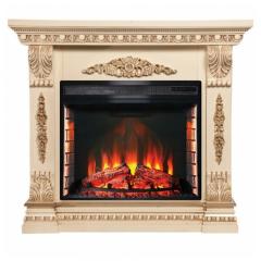 Fireplace Interflame Милетта Panoramic 28 с золотом