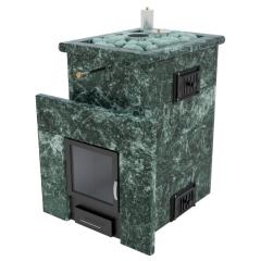 Fireplace Изистим Сочи-М1 в кожухе из змеевика с открытым верхом