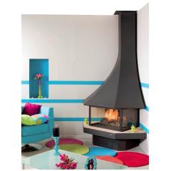 Fireplace Jc Bordelet Julietta 985 angle vitree угловой со стеклом