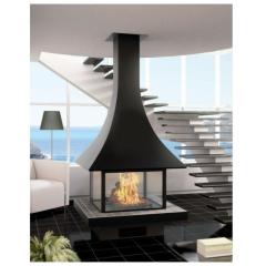 Fireplace Jc Bordelet Julietta 985 centrale vitree центральный со стеклом