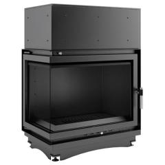 Fireplace Kratki Amelia/PW/BL/24/BS/W угловое стекло слева змеевик