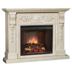 Fireplace Realflame Sara Marble White Rose