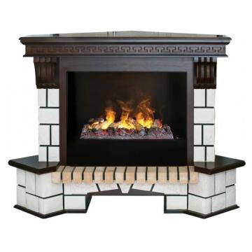 Fireplace Realflame Stone Corner 26/HL 3D Cassette 630 Black 
