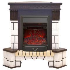 Fireplace Realflame Stone Corner STD/EUG Majestic Lux