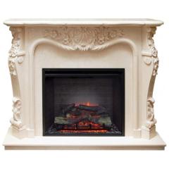 Fireplace Realflame Tiffany Marble Egyptian Beidge