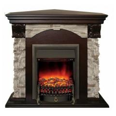 Fireplace Realflame Dublin Rock Corner AO Fobos Lux Black