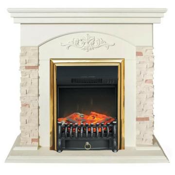 Fireplace Realflame Neapolis WT Fobos Lux BR S золотой 
