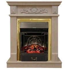 Fireplace Realflame Adelaida WT Majestic S Lux Brass