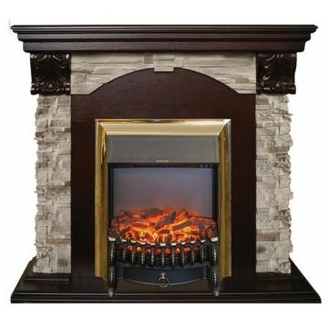 Fireplace Realflame Dublin ROCK 24 AO Fobos Lux Brass 