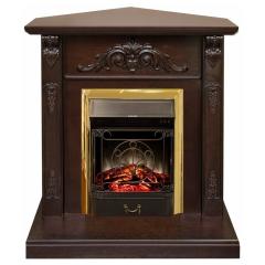 Fireplace Realflame Anita Corner AO Majestic Lux Brass