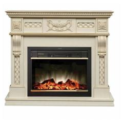 Fireplace Realflame Corsica Lux WT с Moonblaze LUX BR