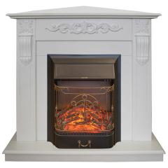Fireplace Realflame Dominica Corner STD/EUG WT Majestic S Lux BL