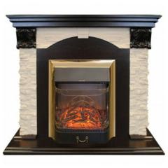 Fireplace Realflame Dublin Lux Majestic Lux Brass
