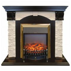 Fireplace Realflame Dublin Fobos Lux Brass