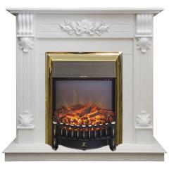 Fireplace Realflame Ottawa WT с Fobos Lux S BR золотой