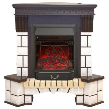 Fireplace Realflame Stone Corner AO с Majestic Lux 