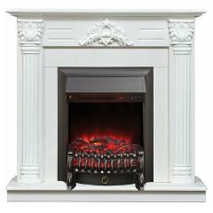 Fireplace Realflame Stefania WT Fobos Lux Black белая