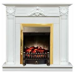 Fireplace Realflame Stefania WT белая с Fobos s Lux золотой