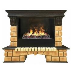 Fireplace Realflame Stone Brick 3D Cassette 630