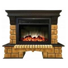 Fireplace Realflame Stone Brick 26 AO Moonblaze Lux Black