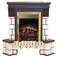 Fireplace Realflame Stone Corner AO Fobos Lux BR