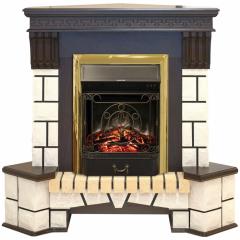 Fireplace Realflame Stone Corner AO Majestic Lux BR S