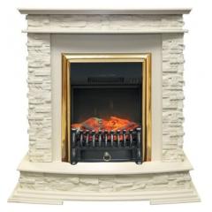 Fireplace Royal Flame Luzern слоновая кость/Fobos FX M Brass