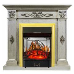 Fireplace Royal Flame Derby Majestic FX M Brass Old silver