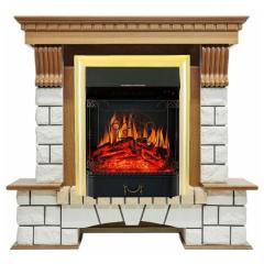 Fireplace Royal Flame Pierre luxe Majestic FX Brass