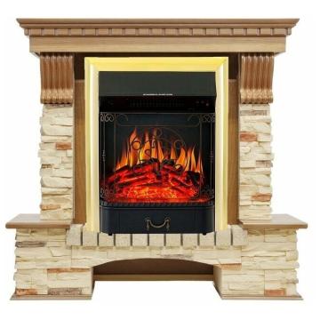 Fireplace Royal Flame Pierre luxe Majestic FX Brass 