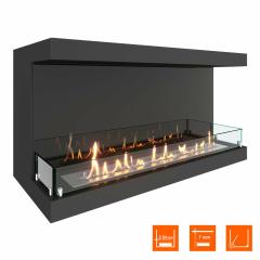 Fireplace Steelheat LONG 1000 Стекло Стемалит