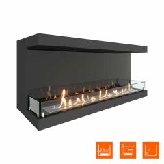Fireplace Steelheat LONG 1200 Стекло Стемалит