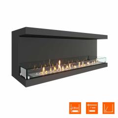 Fireplace Steelheat LONG 1400 Стекло Стемалит