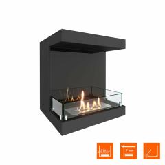 Fireplace Steelheat LONG 500 Стекло Стемалит