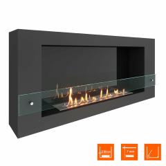 Fireplace Steelheat WALL LONG 1200 Стекло Стемалит