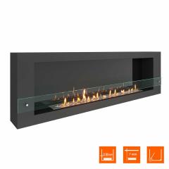 Fireplace Steelheat WALL LONG 1800 Стекло Стемалит
