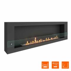 Fireplace Steelheat WALL LONG 1800 Стекло