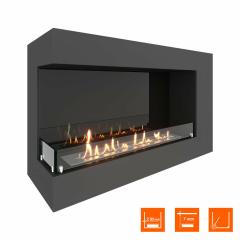 Fireplace Steelheat GRAND 1000 левый Стекло Стемалит