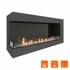 Fireplace Steelheat GRAND 1300 левый Стекло Стемалит