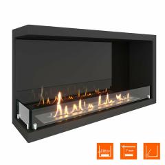 Fireplace Steelheat 900 левый Стекло Стемалит