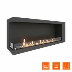Fireplace Steelheat LONG 1300 левый Стекло