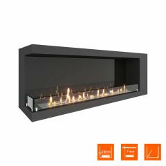 Fireplace Steelheat LONG 1400 левый Стекло Стемалит