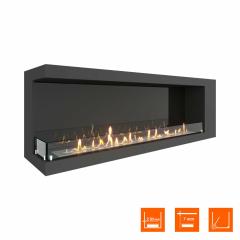 Fireplace Steelheat LONG 1500 левый Стекло Стемалит