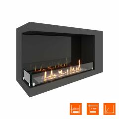 Fireplace Steelheat LONG 900 левый Стекло Стемалит