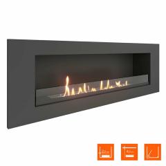 Fireplace Steelheat LONG 1200 Small Стекло