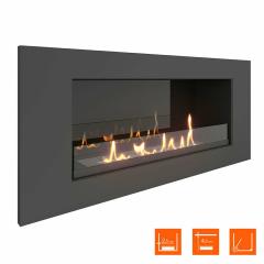 Fireplace Steelheat LONG 900 Small Стекло Стемалит
