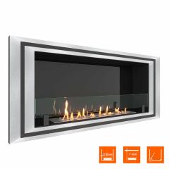 Fireplace Steelheat LONG-D 1200 Стекло Стемалит
