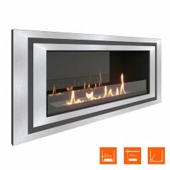 Fireplace Steelheat LONG-D 900 Small Стекло Стемалит