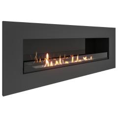 Fireplace Steelheat LONG 1200S с защитным и декоративным стеклом