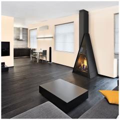 Fireplace Traforart Breda верт.труба слева чёрный